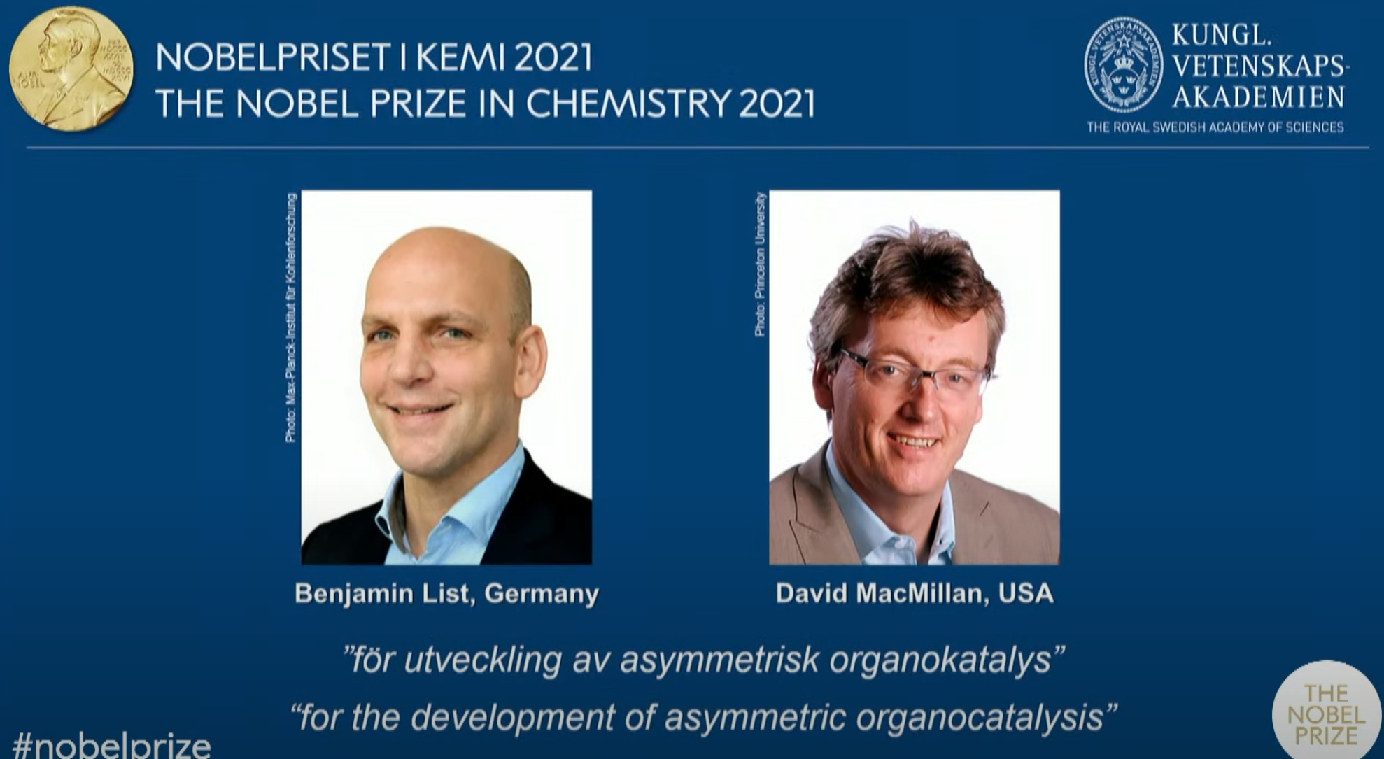 刚刚，2021年诺贝尔化学奖正式揭晓！竟然真的颁给了化学家！
